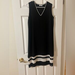Vince Black and White Striped Dress